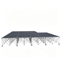 Plateforme de scène pliable en aluminium RK, scène portable pour événements et mariages, montage au sol, légère, pour extérieur