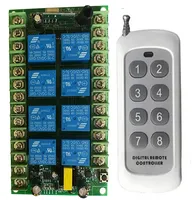 AC 220V 8 CH canaux 8CH RF commutateur de télécommande sans fil système de télécommande émetteur récepteur 8CH relais 315/433 MHz