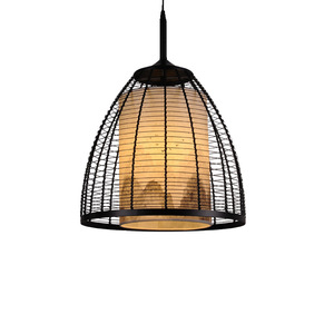 Lampe suspendue d'inspiration zen en forme de cloche, E27, à tête unique, pour éclairage de salle de thé, restaurant, hôtel - Product Image 5