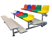 Sièges télescopiques rétractables pour économiser de l'espace, chaises en plastique durables pour les sports en salle, gymnase, stade