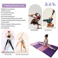 Tapis de gymnastique pliable en 4 parties pour enfants, entraînement de tumbling, école, mousse haute densité, durable