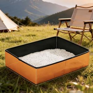 पोर्टेबल फोल्डिंग ऑक्सबर्ड कपड़े पर्यावरण के अनुकूल आयत कैट लिटर बॉक्स बड़ी क्षमता नए डिजाइन को साफ करने के लिए आसान - Product Image 1