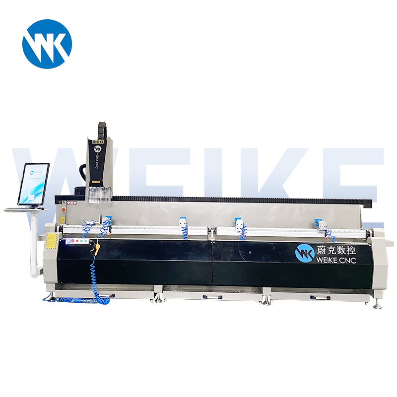 WEIKE CNC двухосевой сверлильный станок с алюминиевым профилем, фрезерный станок с отверстиями для дверей и окон