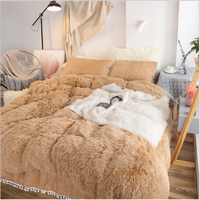 Ensemble de housses de couette Ultra douces, faux cheveux longs, Shaggy de luxe, vente en gros,