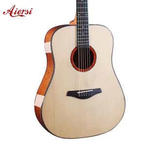 Aiersi di alta qualità lucida dreadnought chitarra acustica Top solido in acciaio abete rosso corda chitarra acustica 41 pollici