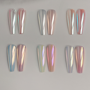 Colección de esmaltes de uñas AILANUO serie Moonlight Powder de 6 colores, 15 ml, removedor de esmalte sin TPO ni Hema, OEM ODM - Product Image 3