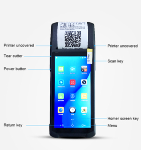 Terminal de pago POS portátil Android 8 .. 1 <span class=keywords><strong>PDA</strong></span> de color negro caliente 2023 con impresora de 58mm - Product Image 3
