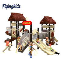 Toboggan de jeu extérieur commercial en acier et plastique avec structure d'escalade pour enfants - Haute capacité