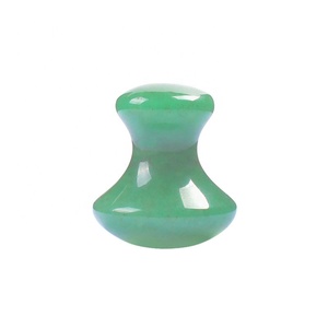 Outil Gua Sha en forme de champignon fait à la main Quartz Rose Vert Jade pour dos épaule taille Massage de méditation relaxant pour utilisation SPA - Product Image 5