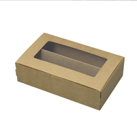 Boîte d'emballage pour biscuits au chocolat avec fenêtre, en papier kraft blanc, à ouverture automatique, pour une seule pièce, conteneur de boulangerie, boîte à macarons