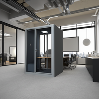 Cabines de bureau UNIBOOTH modernes en aluminium, amovibles, durables, multifonctionnelles, insonorisées, pour coworking, réunions et espaces privés