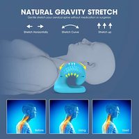 Oreiller de relaxation pour le cou et les épaules avec thérapie magnétique, dispositif de traction cervicale en PU, oreiller chiropratique
