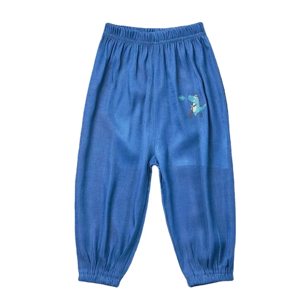 Ummer-pantalones vaqueros de algodón para niños y niñas, pantalón de cintura elástica con cordón, nuevo estilo