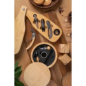 Juego de vino de bambú Cortese, merchandising personalizado - Product Image 3