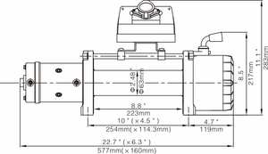 <strong>Runva</strong> Stable Pulling Recovery 9500 Lbs 4t Fast Speed Electric <strong>Winch</strong> EWX9500-Q - Product Image 5