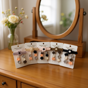 Plum Blossom Paw Hair Clip Set 12 Pcs Fashion Jewelry Hair Accessories - Product Image 2