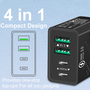 Sản phẩm mới 2025 4-Port 2USB + 2usb-c 30W PD sạc nhanh tường Power Adapter - Product Image 2