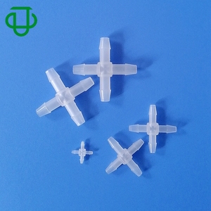 Conector de manguera de plástico en forma de cruz de 4 vías, tipo X, para suministro de agua a baja presión, moldeado por inyección - Product Image 1