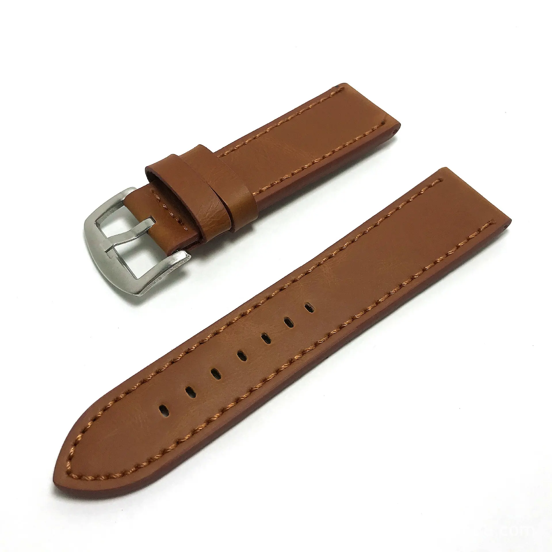 18/20/22/24mm Universal Leather Watch Strap Buckle Watchbands Bracelet Black Brown Leather Band