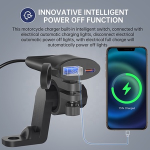 Ultra-Thin Intelligent <strong>Switch</strong> Motorcycle <strong>Usb</strong> <strong>C</strong> Port Charger Type <strong>C</strong> Water Proof Mobile Phone Charger for Motorbike - Product Image 4