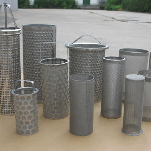 Élément filtrant Grillage en acier inoxydable Micorn Fil fritté Cylindre soudé Panier de tube filtrant conique poreux perforé - Product Image 1