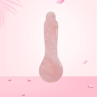 Quartz Rose Naturel Forme de Coeur Gua Sha Masseur Facial Bâton d'Acupression Visage Acupuncture Rose Grattage Massage Thérapie