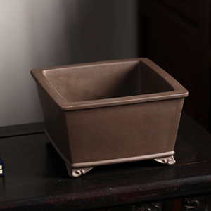 Maceta cuadrada Zisha para bonsái de escritorio, estilo chino, para interiores. - Product Image 2