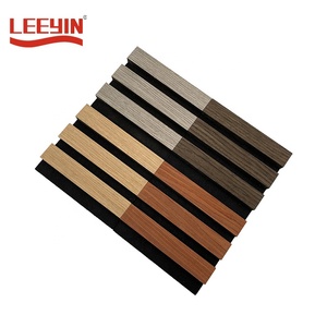 Pannello Acustico in Doghe di <span class=keywords><strong>Legno</strong></span> dal Design Moderno, Altamente Efficace nell'Assorbimento del Suono NRC 1.0, Supporto in PET Ecologico per Uffici e Hotel - Product Image 2