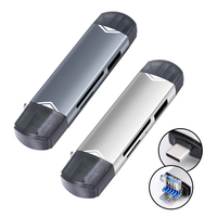 Lector de tarjetas OTG Jaster 6 en 1, USB 3.0 a adaptador micro USB tipo C, unidad flash, lector de tarjetas de memoria inteligente, lector de tarjetas TF SD