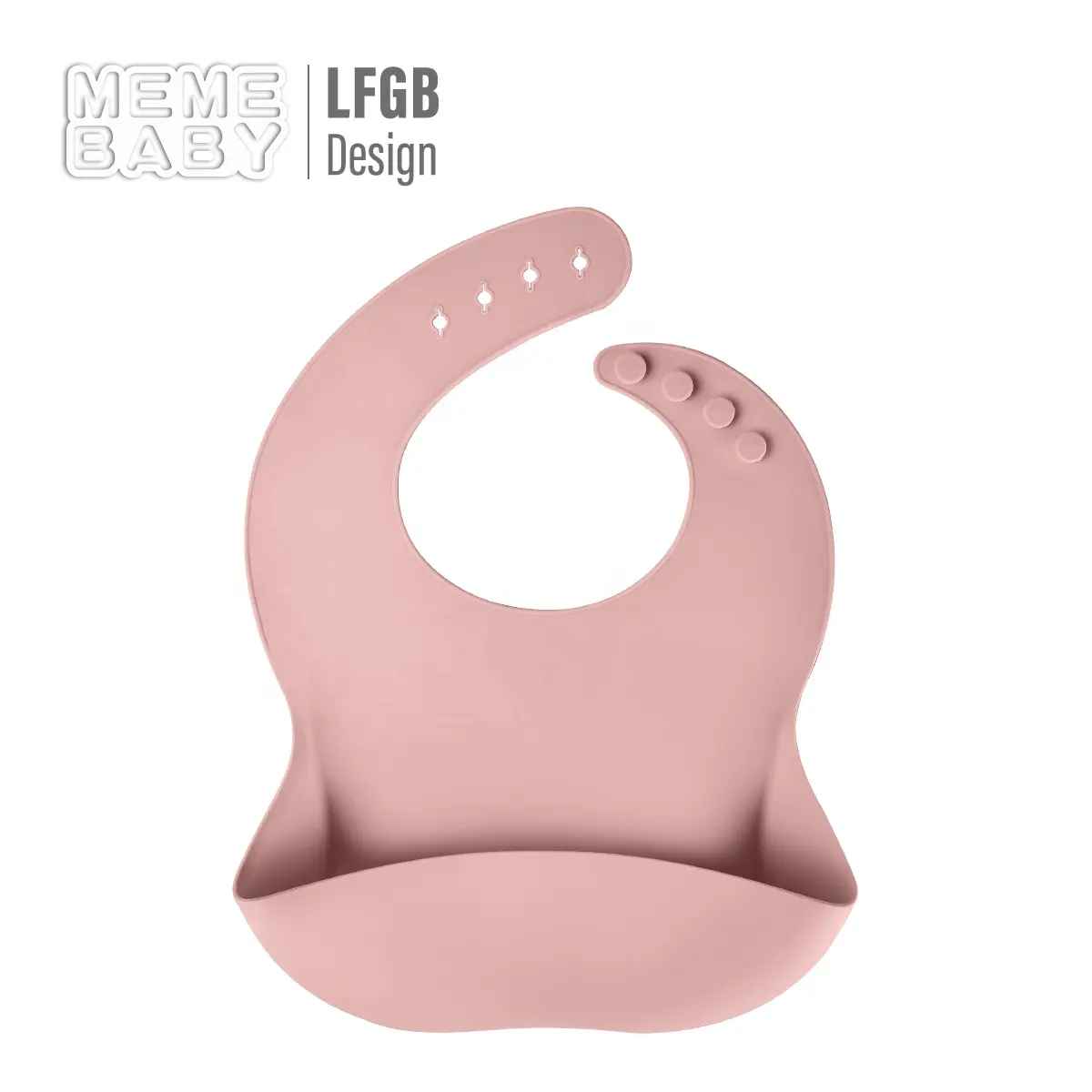 Baby Bib Hot Sale LFGB Europe Standard Silicone Large Plain Baby Waterproof Silicone Baby Bib New Idea For Amazon