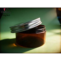 Bocaux en plastique PET personnalisés de 120 ml avec bouchons à vis en aluminium, bocaux pour cire capillaire pour emballage cosmétique