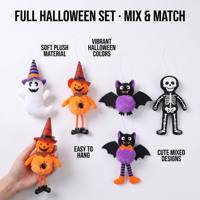 Décorations d'Halloween : Accessoires de scène pour bar, KTV, maison hantée – Fantôme, Citrouille, Balai de sorcière – Unisexe, Polyester