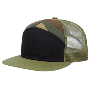 Chapeau Snapback 7 panneaux | Casquettes de camionneur en maille avec logo personnalisé pour les sports de cyclisme en plein air et les voyages d'été - Product Image 2