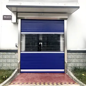 Türkiye fabrika iç 2 -in-1 yalıtımlı hızlı rulo pvc kapı kombinasyonu yüksek hızlı kapılar