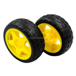 Roues en caoutchouc pour robot de suivi et de patrouille de ligne, accessoires de châssis de voiture intelligente, roues 40G - Product Image 5