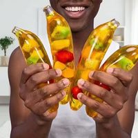 Vaseline Fruit Strip Vaseline Banane Vaseline Pommes Jouet anti-stress à récupération lente Jouet Squishy Cadeau de Noël Jouet sensoriel