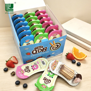 Snack per <span class=keywords><strong>Bambini</strong></span> Certificato ISO9001 Halal HACCP: Bastoncini di Biscotto con Cioccolato e Coperchio per Salse e Granella, Produzione Diretta OEM 3 in 1 - Product Image 6