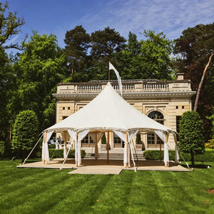 Tente en toile de voile de 6,0 m à 21,4 m de portée, structure en aluminium, baie modulaire de 3 m, imperméable et résistante aux UV pour mariages et événements en plein air - Product Image 1
