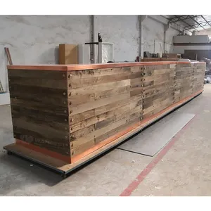 Einfach zu montierende große Bar Counter Design Import Luxus möbel Devise Old Wood Bar Tische