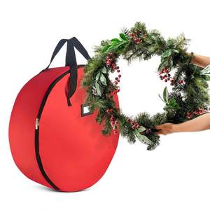 Contenedor para Accesorios de Celebración Navideña, Bolsa de Almacenamiento Resistente para Coronas Navideñas, para la Temporada Festiva - Product Image 5