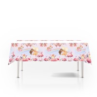 Ensemble de vaisselle jetable pour enfants sur le thème des elfes des fleurs, personnalisable en gros, plateau en papier, serviette, gobelet, couteau, fourchette, cuillère, paille, ballon
