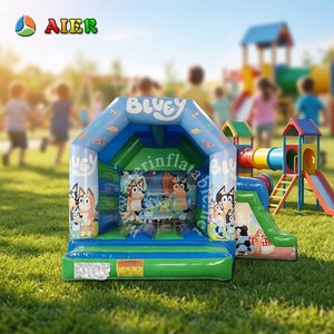 Château gonflable et <span class=keywords><strong>trampoline</strong></span> commercial pour enfants en PVC, ignifuge et étanche, installation facile pour usage personnel - Product Image 1
