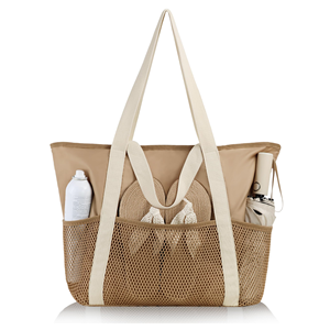 Bolsa de Playa Grande Impermeable, Resistente a la Arena, Plegable, para Mujer, con Bolsillos de Malla con Cremallera, para Piscina y Natación - Product Image 1
