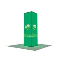 Support d'affichage publicitaire pliable en aluminium SEG avec impression sur tissu, rétroéclairé par LED, pour salon professionnel