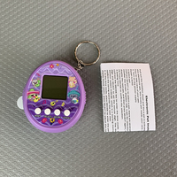 Nouvelle console de jeu virtuelle portable électronique pour enfants, en forme de porte-clés, en plastique, avec motifs de dessins animés, mini et bon marché
