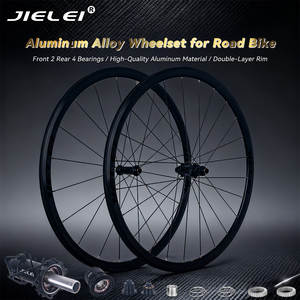 Set di Ruote per <span class=keywords><strong>Bici</strong></span> da Strada 700C di Alta Qualità in Lega di Alluminio 30mm, Mozzo a Cricchetto 36T, Freno a V, 20/24 Fori, Pneumatico Clincher - Product Image 1