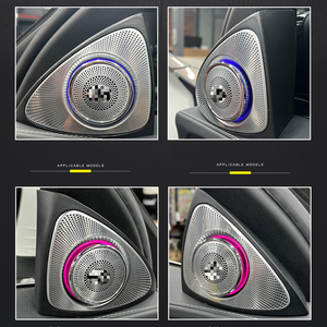 Pour Mercedes-Benz C GLC E S W205 W213 W222 X253, éclairage d'ambiance 64 couleurs, haut-parleur tweeter 3D lumineux, kit de modification automobile - Product Image 5