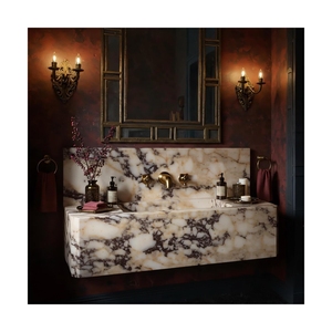 Mueble de Baño Rectangular Personalizado con Lavabo Funcional de Mármol Viola - Product Image 5
