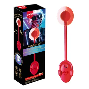 Candy Toy Audio Sound Spaß Candy Toy Kunden spezifische Musik Knochen leitung Lollipop Toy Candy Strawberry Flavor