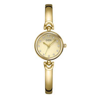 Montre GEDI 1156 pour femmes, petite montre à bracelet pour femmes, cadran rond doré, étanche, quartz